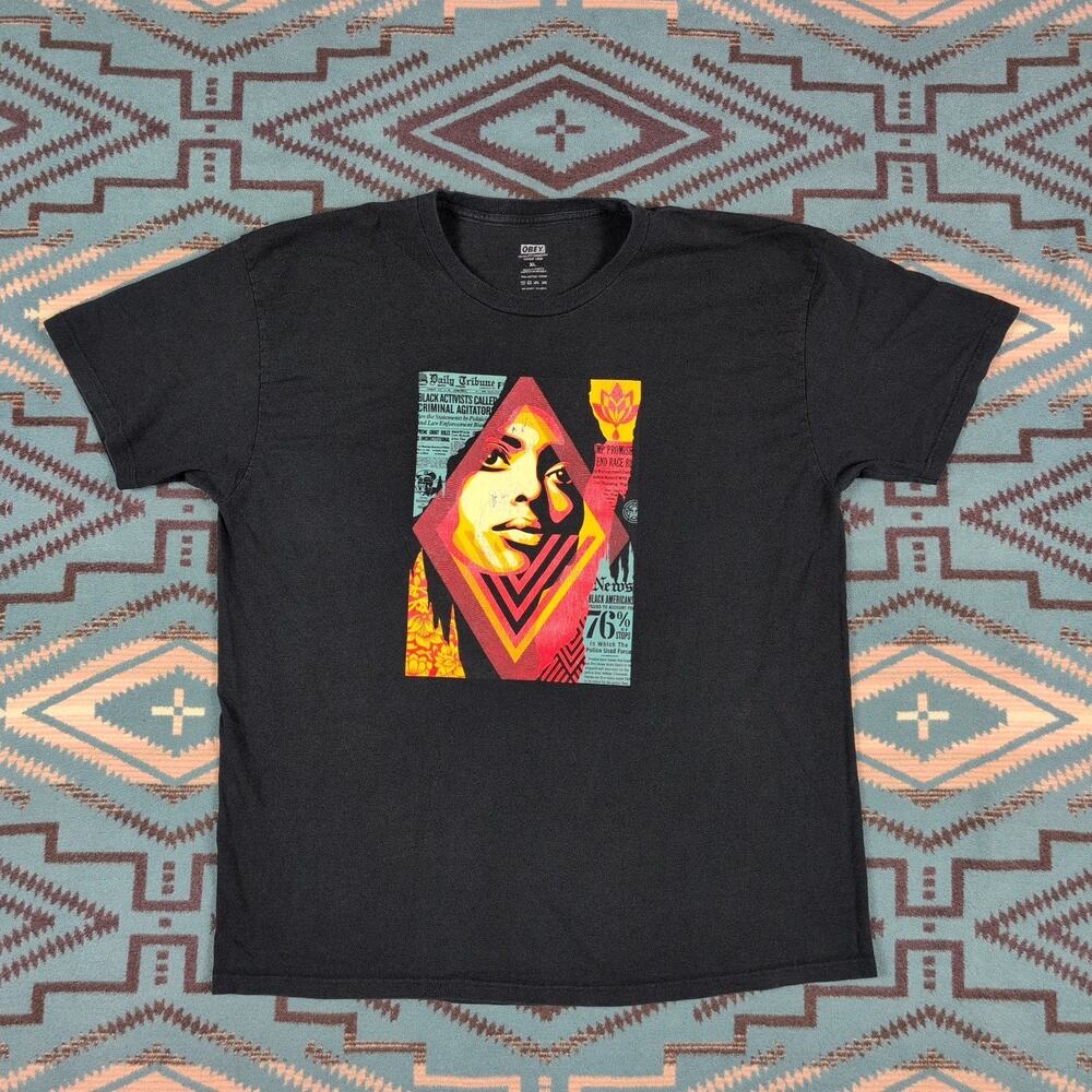 Obey T Shirt Size XL A Just Nation, Not Discrimi-nation Art T Shirt Streetwear